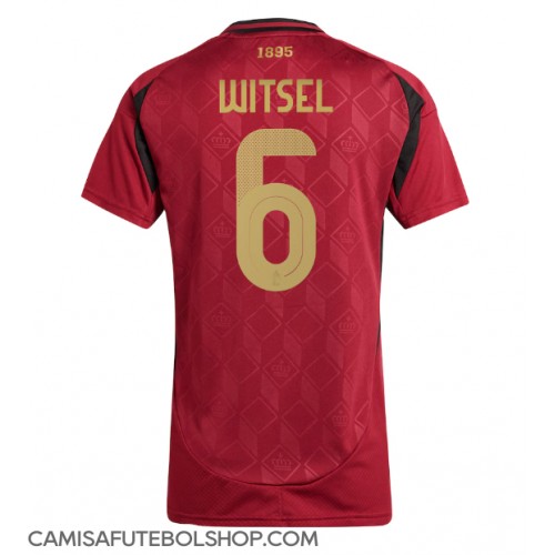 Camisa de time de futebol Bélgica Axel Witsel #6 Replicas 1º Equipamento Feminina Europeu 2024 Manga Curta